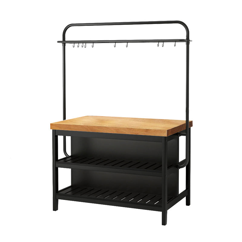 Modern Solid Wood Rectangle Island Table for Kitchen Dining Room