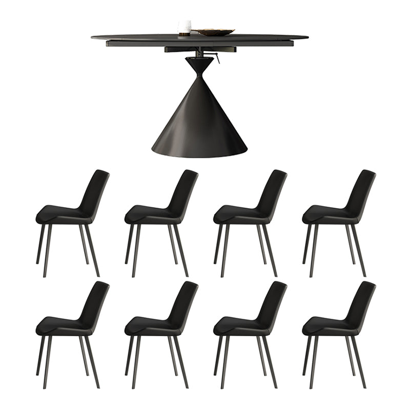 1/5/7/9 Pieces Sintered Stone Top Drop Leaf Dining Set for Home