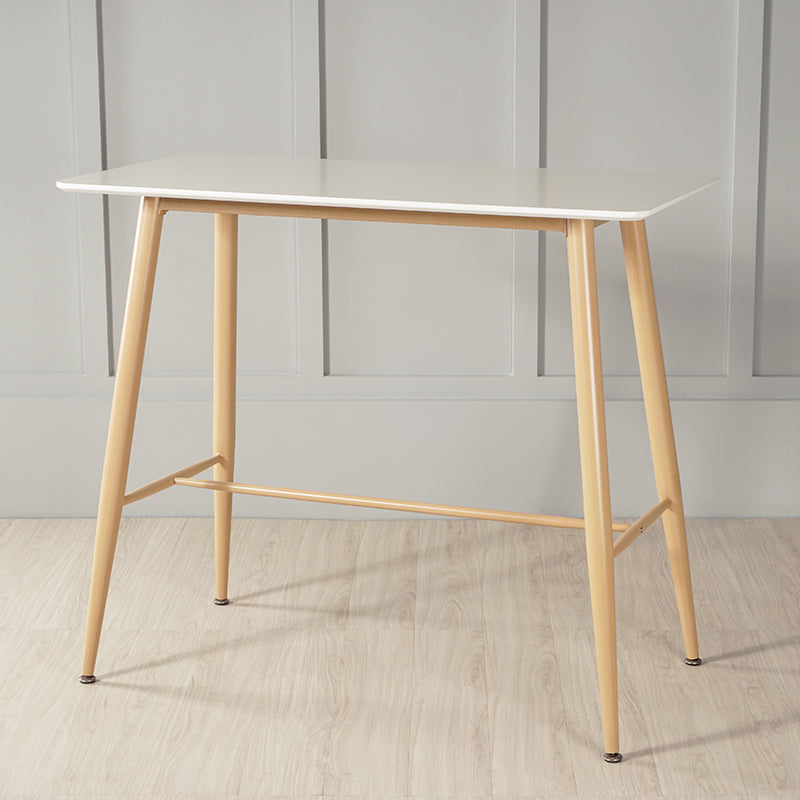 Moderne woonkamer rechthoek houten trestle bar eettafel