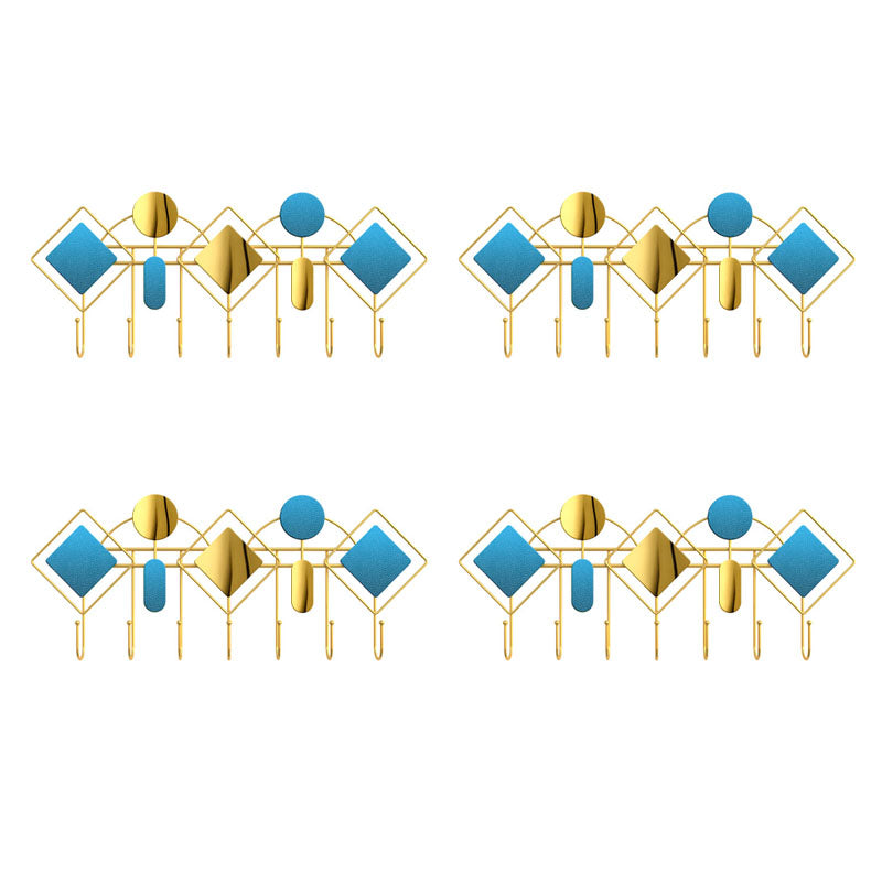 壁に取り付けられたコートハンガーモダンメタル7フックコートラック、10.63 "