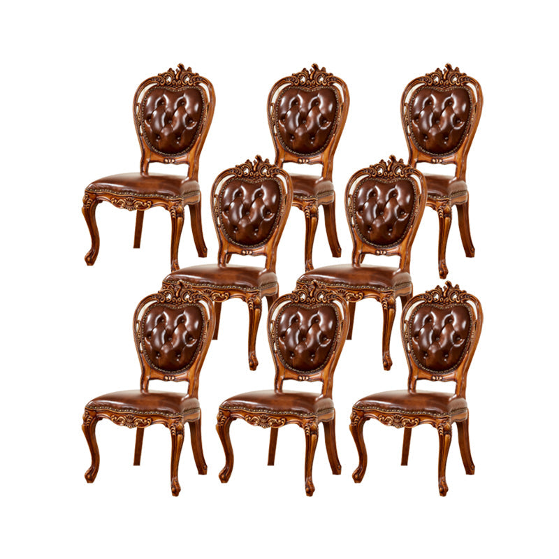 Massivholz Esszimmerstühle Glamstil armlose Esstühle für Esszimmer