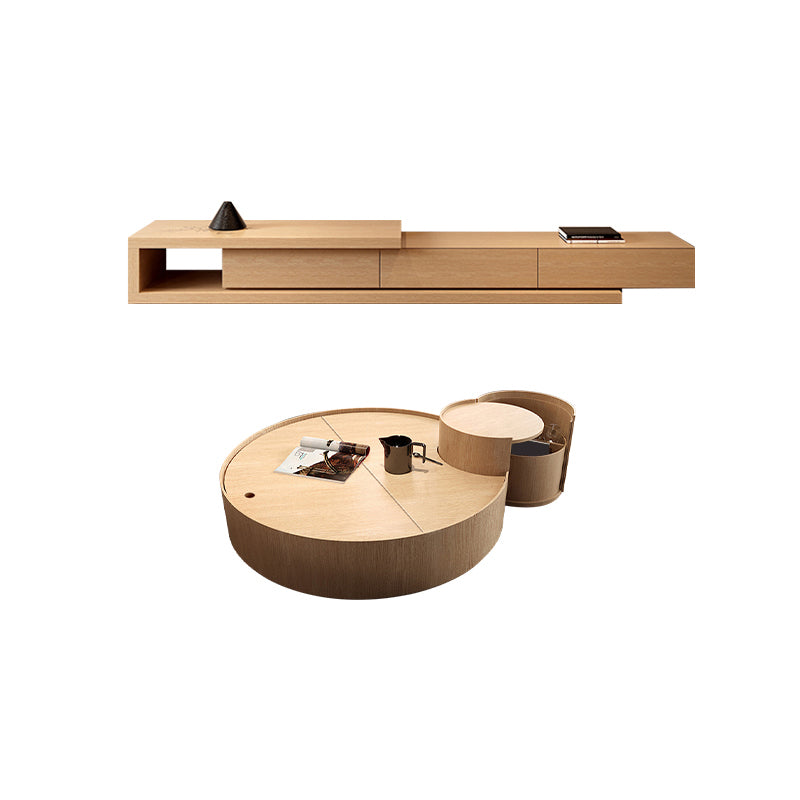 Caffè top a vassoio a brone leggero o tavolo finale in legno massiccio