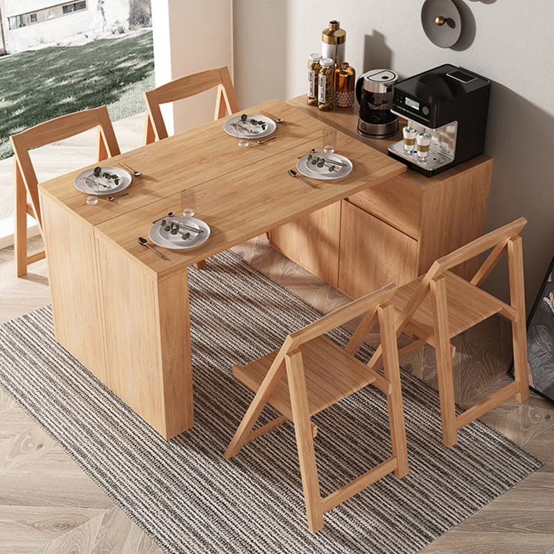 1/3/5 Stück zeitgenössischer Holz -Esszimmerstuhl und Tischset