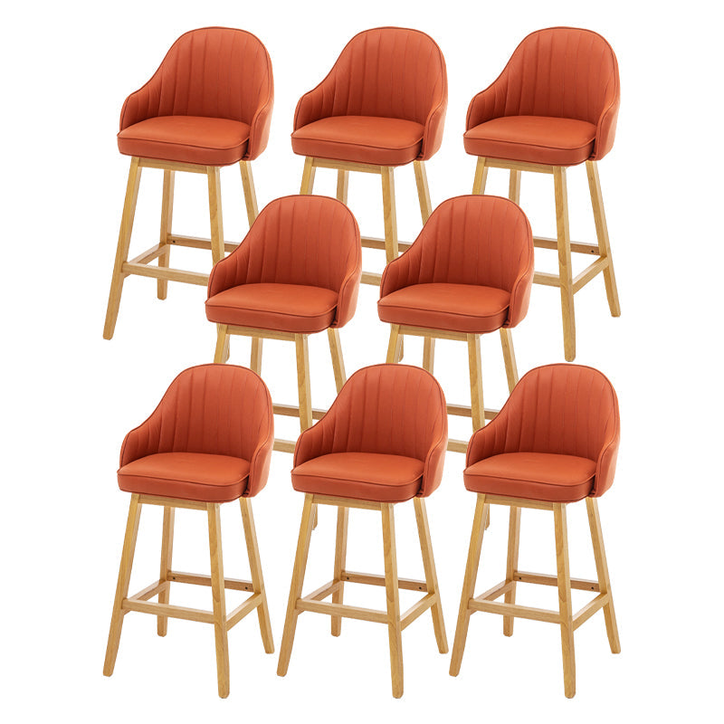 Sgabelli da bar per interni in legno in legno massiccio secchio con poggiapiedi