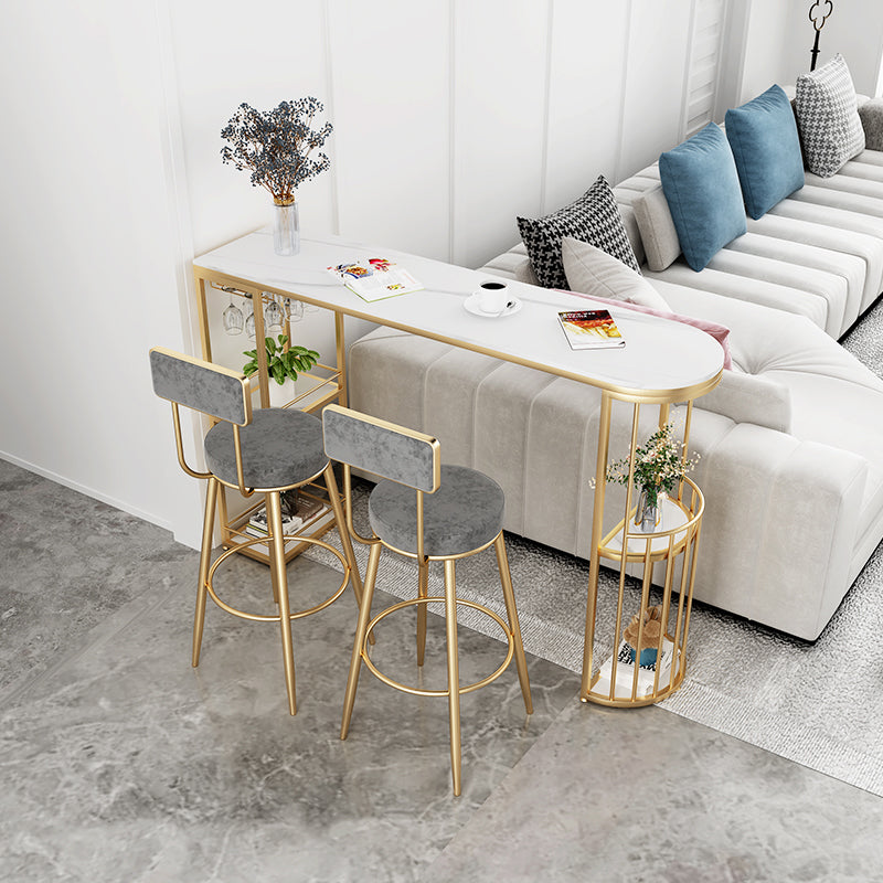 Style contemporain 1/2/3 pièces en pierre de table de bar spécialisée ensemble pour intérieur