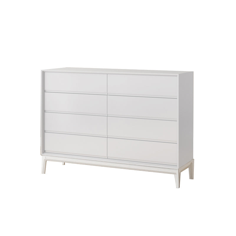 Modern Pine Horizontal Storage Chest with Soft-Close Drawers for Home 59.1"L x 15.7"W x 39.4"H White Clearhalo 'Bedroom Furniture' 'Dressers & Chests' 'dressers_chests' 'furn' 'furn_dressers_chests' 'Furniture' 7753248