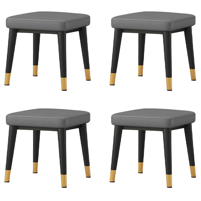 Standard nera per la pelle quadrata moderna per soggiorno per soggiorno