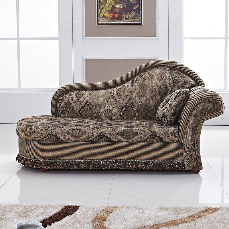 Traditional One Armed Wooden Chaise Flared Arms for Living Room Right-Arm Chaise Clearhalo 'Chairs & Seating' 'Chaise Lounge' 'chaise_lounge' 'furn' 'furn_chaise_lounge' 'Furniture' 'Living Room Furniture' 7761759