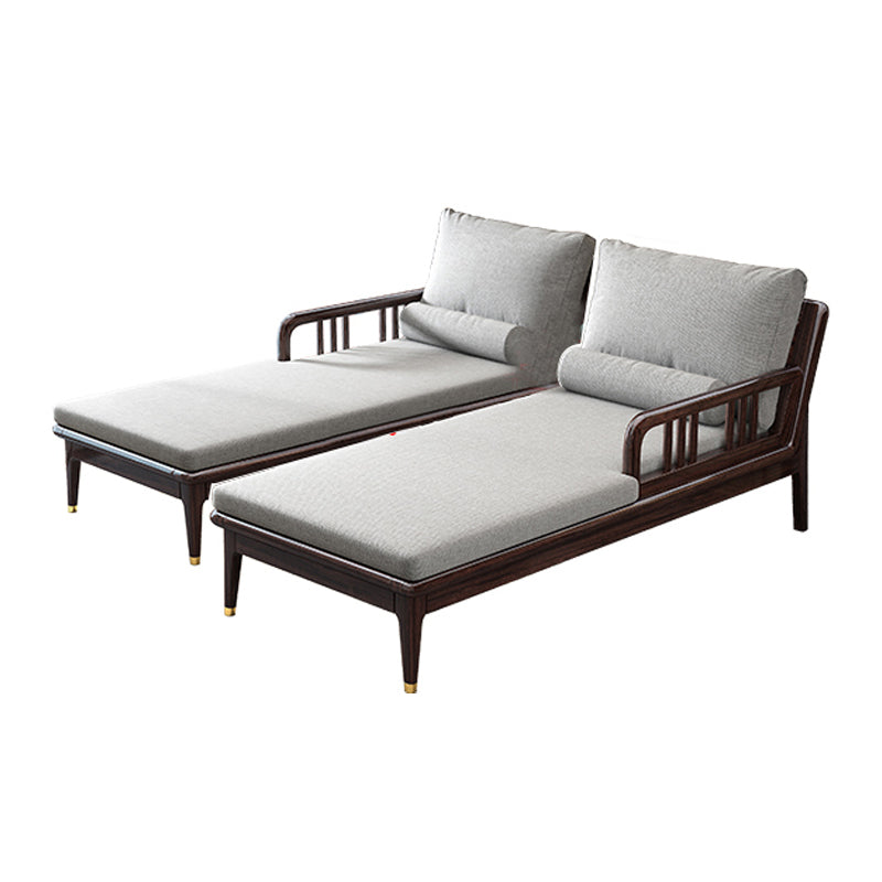 Traditional Wooden with Arms Chaise Round Arms for Bedroom Living Room 2 Chaises Clearhalo 'Chairs & Seating' 'Chaise Lounge' 'chaise_lounge' 'furn' 'furn_chaise_lounge' 'Furniture' 'Living Room Furniture' 7761981