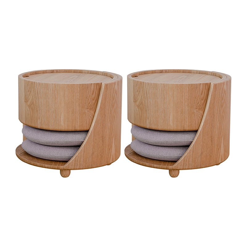 Tavolo da snack tradizionale laterale con scaffale e top vassoio per camera da letto