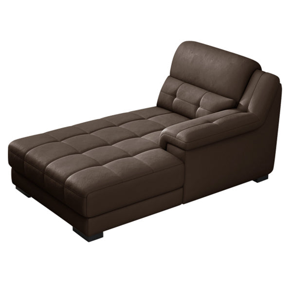 Modern Upholstered Cushioned Leather Pillow Top Arms Chaise Lounge Couch Coffee Right-Arm Chaise Clearhalo 'Chairs & Seating' 'Chaise Lounge' 'chaise_lounge' 'furn' 'furn_chaise_lounge' 'Furniture' 'Living Room Furniture' 7762438