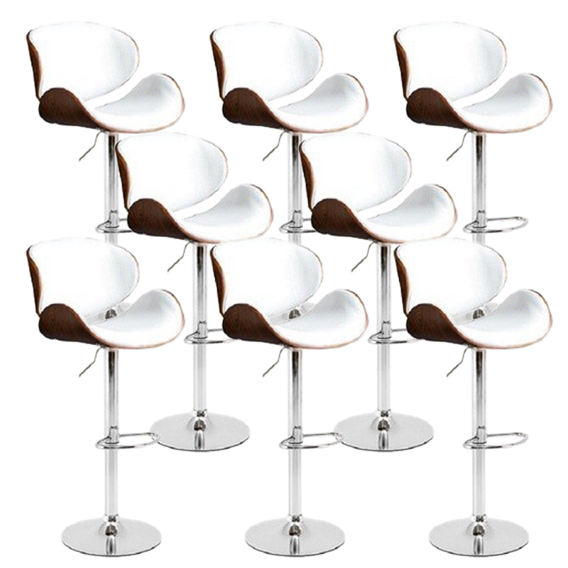 Sgabello da bar del secchio girevole ad altezza regolabile contemporanea con poggiapiedi