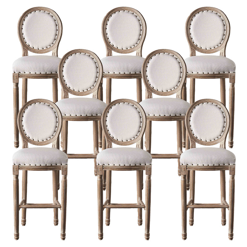 Sgabello da bar senza braccio senza schiena piena con base in legno massiccio