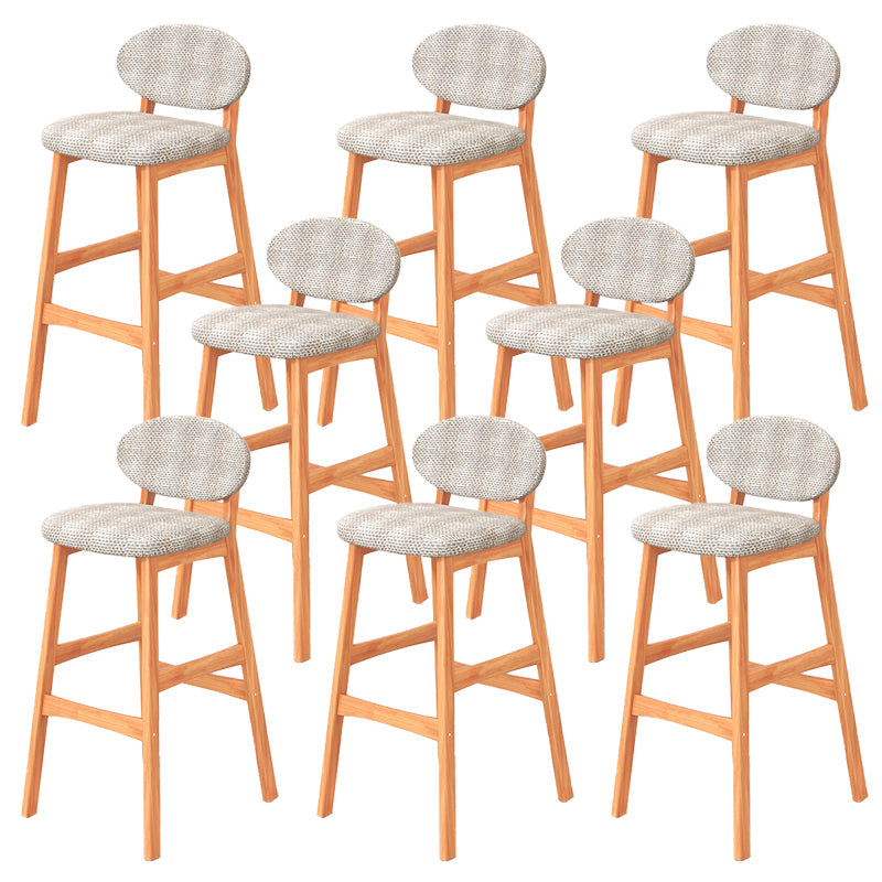 Tabouret de bar rembourré 41,34 contemporain avec base en bois massif
