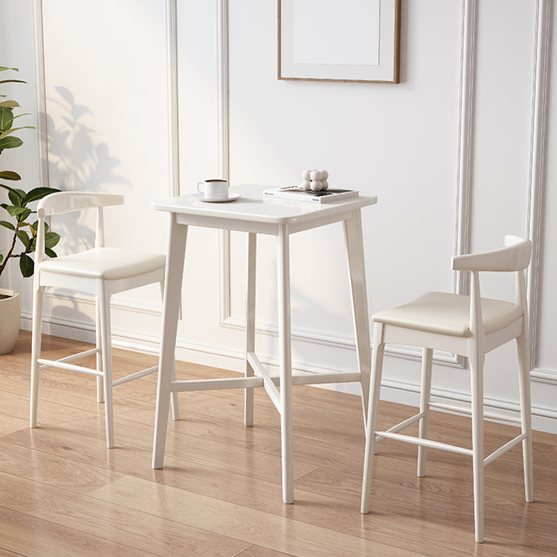 23.6 "X23.6" X41.3 "Rubberen Wood Solid Wood Bar Tafel voor keuken eetkamer