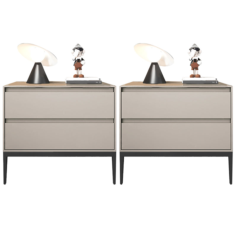 Table de nuit en bois armoire au chevet contemporain avec 2 tiroirs