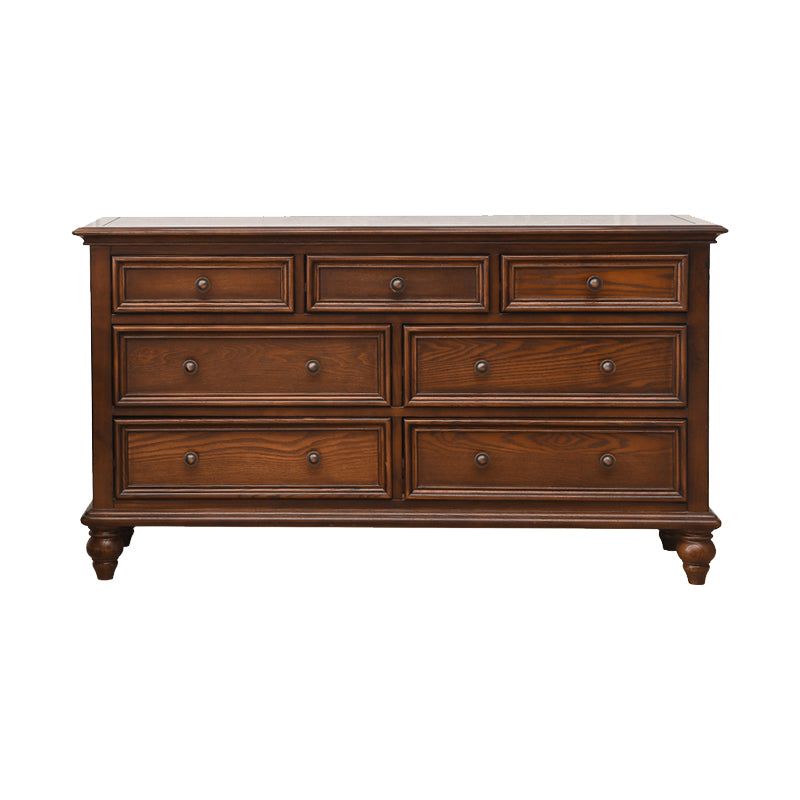 Coffre de rangement horizontal moderne du milieu du siècle avec 7 tiroirs pour la maison