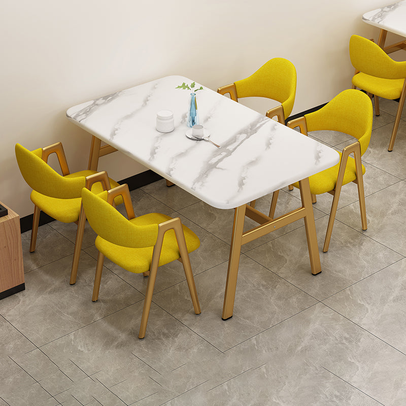 5 Pcs Dinette Set with Manufactured Wood Dining Table and Padded Chairs