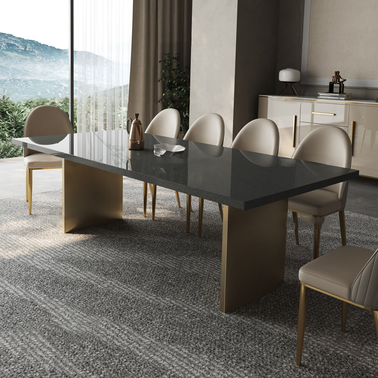 Ensemble de meubles de meubles de salle à manger en forme de rectangle double 5/7 pièces 5/7