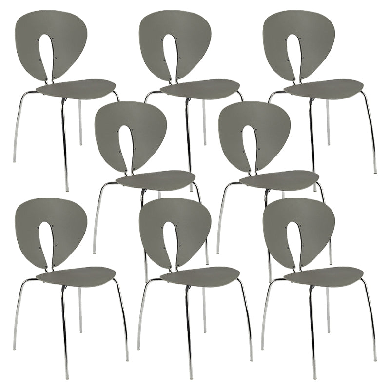 Silla de comedor de pierna plástica de plástico de espalda abierta moderna