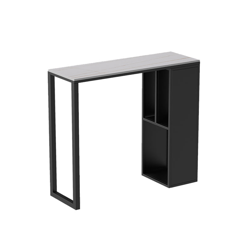 Moderne gesinterde stenen top dubbele voetstuktafel tafel voor keuken eetkamer