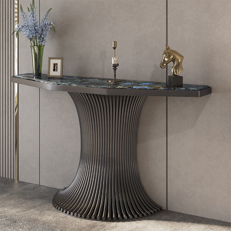 Mesa de acento sin glamour con soporte de acero inoxidable para Hall