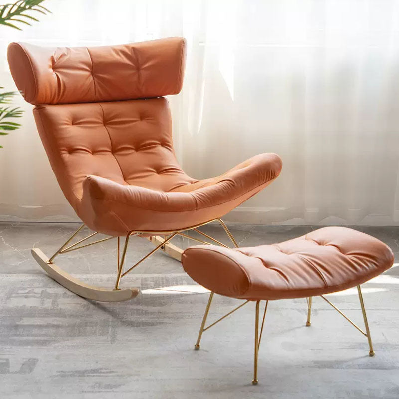 Chaise à bascule glamour chaise accentuale finition anculaire rembourrée