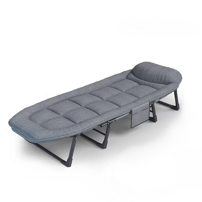 Sedia reclinabile al coperto di metallo contemporaneo standard di colore solido con gambe