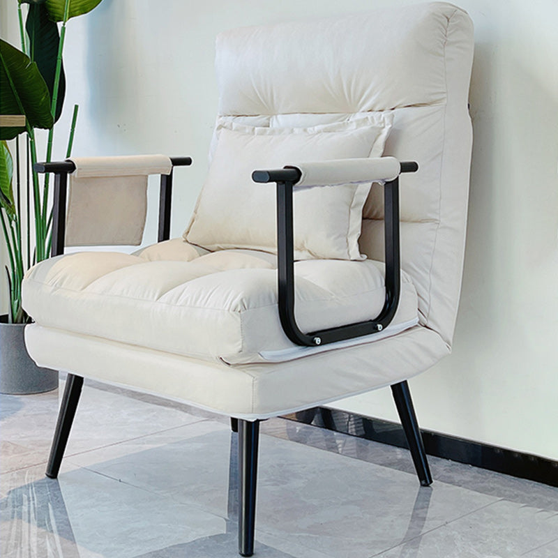 Contemporary Indoor Recliner Chair Solid Single Color Standard with Arm Beige Clearhalo 'Chairs & Seating' 'furn' 'furn_recliners' 'Furniture' 'Living Room Furniture' 'Recliners' 7792375