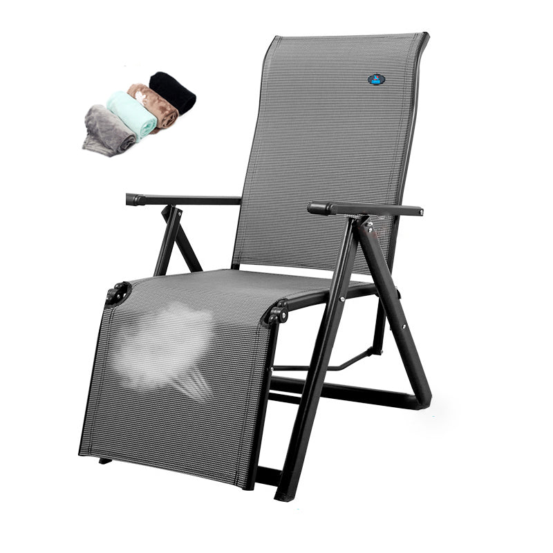 Zeitgenössische einzelne ergonimische Liege mit Beinen Metallmetallfarbe