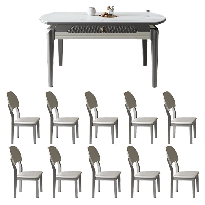 1/5/7/9 stukken Wit roestvrijstalen bovenste dinerset voor thuis