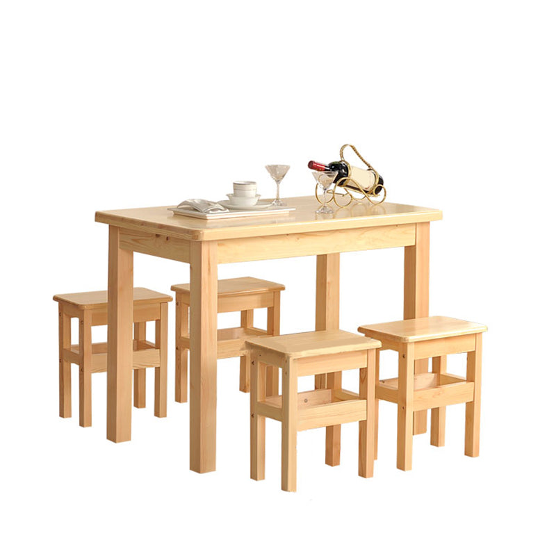 Moderno set di mobili per mobili da pranzo in legno massiccio da 1/5 pezzi