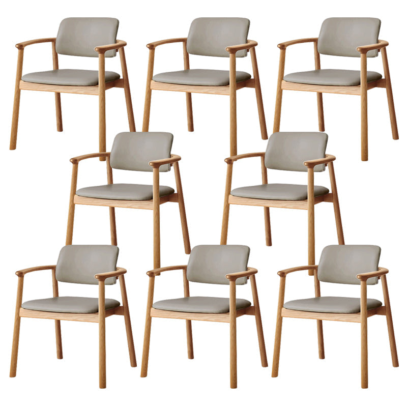 Sedia a braccio sala da pranzo a apertura in legno contemporaneo (set di 1/2/4/6/8)