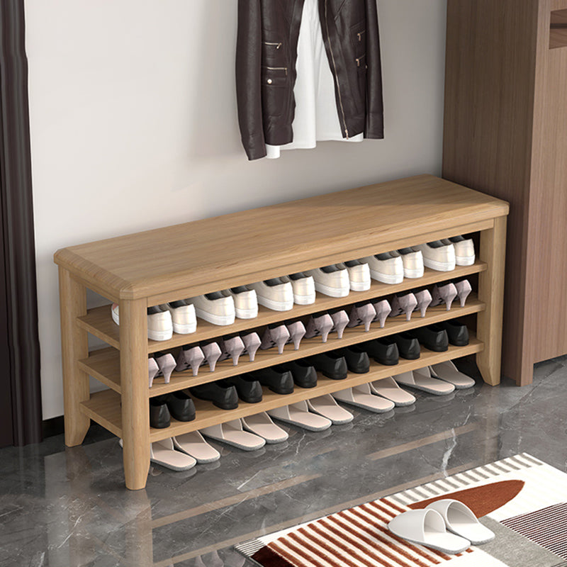 Banco di ingresso moderno rettangolo da 12 "Banca di sedili in legno di larghezza