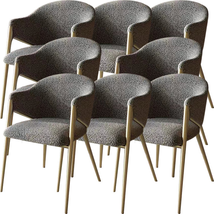 Silla de comedor de metal contemporáneo y tapizado para la cocina