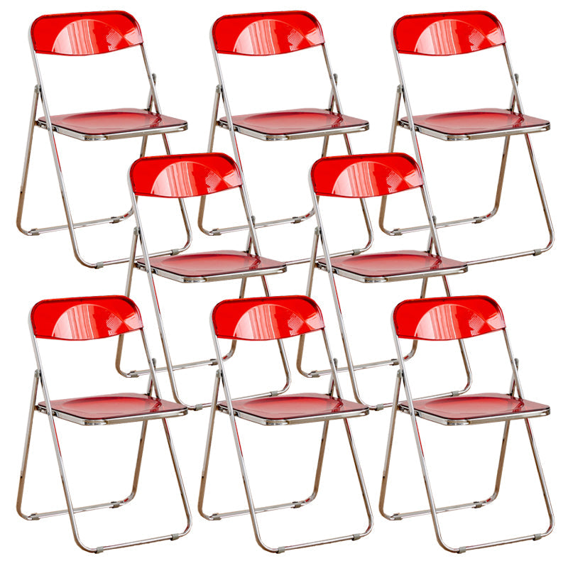 Chaises de salle à manger sans bras en métal contemporain (ensemble de 4/8)