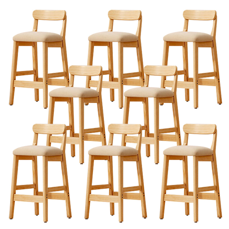 Tabouret de comptoir en bois massif moderne tabouret de bar à hauteur basse avec repose-pieds