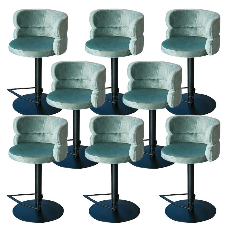 Sgabelli da bar verde altezza regolabile sgabelli da pranzo girevoli con base di metallo