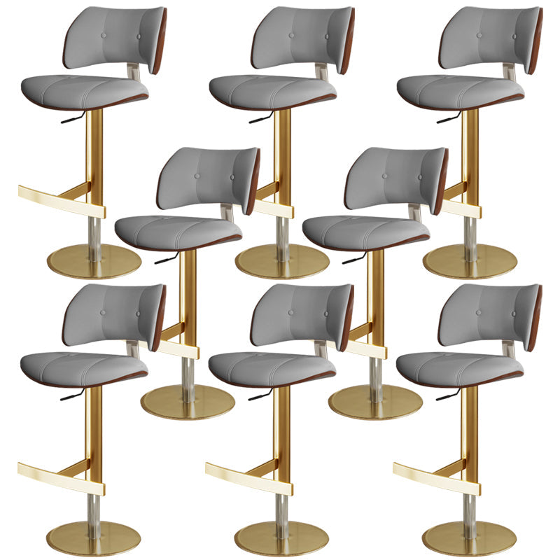 Sgabello da barra in metallo in metallo glam per soggiorno per soggiorno