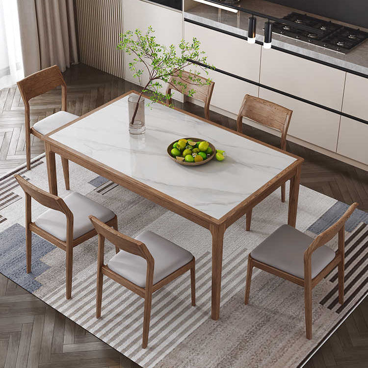 1/5/7 pezzi Modern Sinted Stone Top 4 gambe set da pranzo per casa