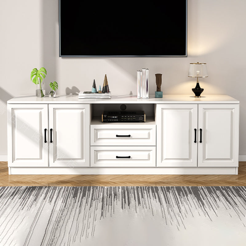 Consola de medios escandinava de la consola de televisión de madera con cajones