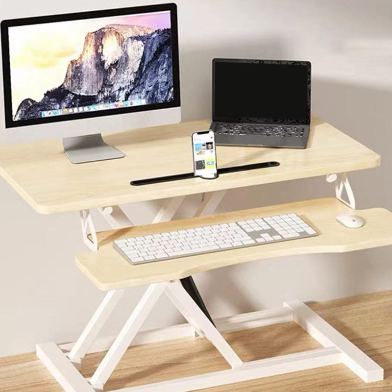 Rectangular Shaped Standing Desk Folding Wood Black/White for Office