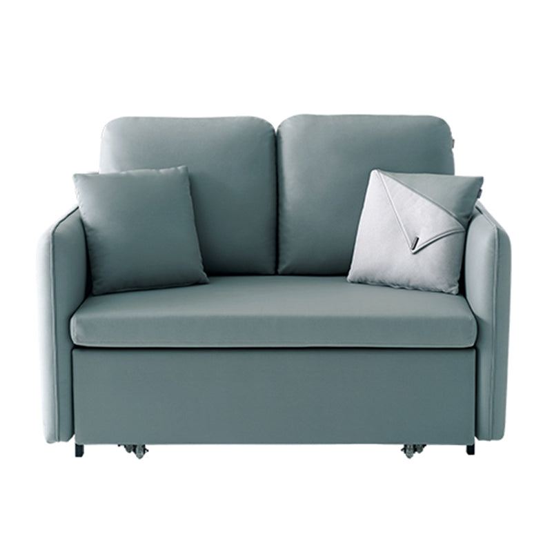 Modern & Contemporary Upholstered Faux leather Futon Sleeper Sofa Bed