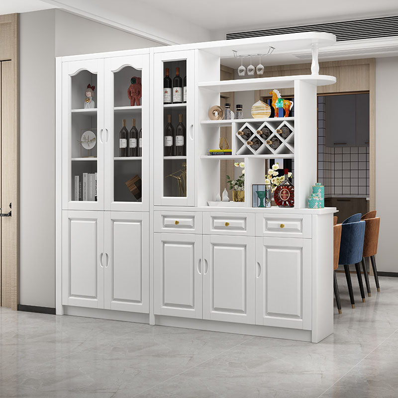 3-drawer Solid Wood Cabinet 15.74" Wide Accent Cabinet Doors White Clearhalo 'Cabinets & Chests' 'cabinets_chests' 'furn' 'furn_cabinets_chests' 'Furniture' 'Living Room Furniture' 7823653