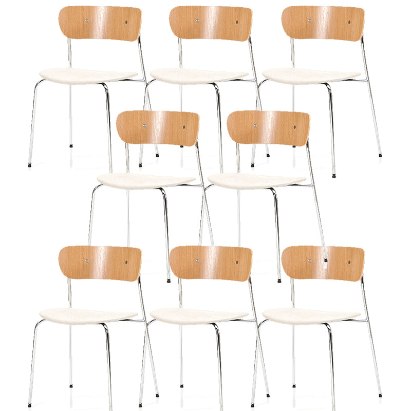 Moderna sala da pranzo aperta sedia da pranzo in argento imbottito