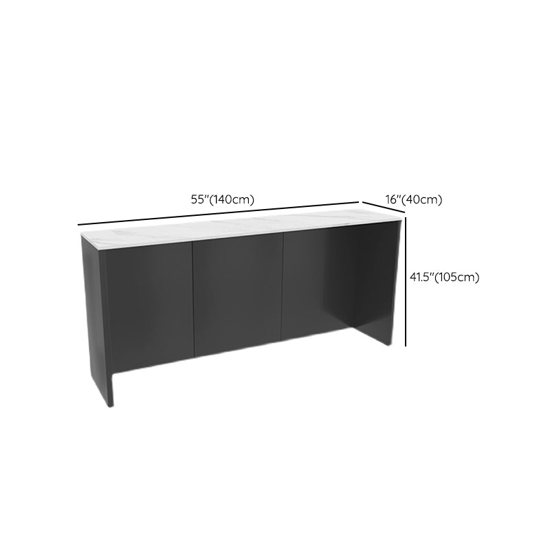 Contemporary Sintered Stone Top Counter Table with Metal Base Clearhalo 'Bar Furniture' 'Bar Tables' 'bar_tables' 'furn' 'furn_bar_tables' 'Furniture' 'Kitchen & Dining Furniture' 7826834