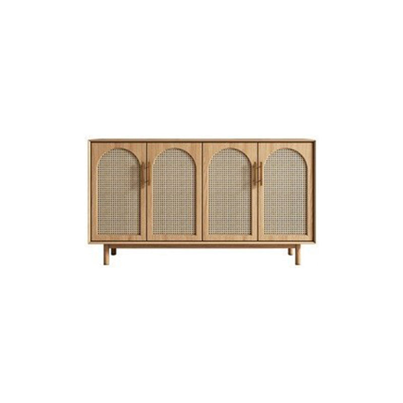 Cabinetes marrones contemporáneos Mesa de buffet de madera maciza para sala de estar