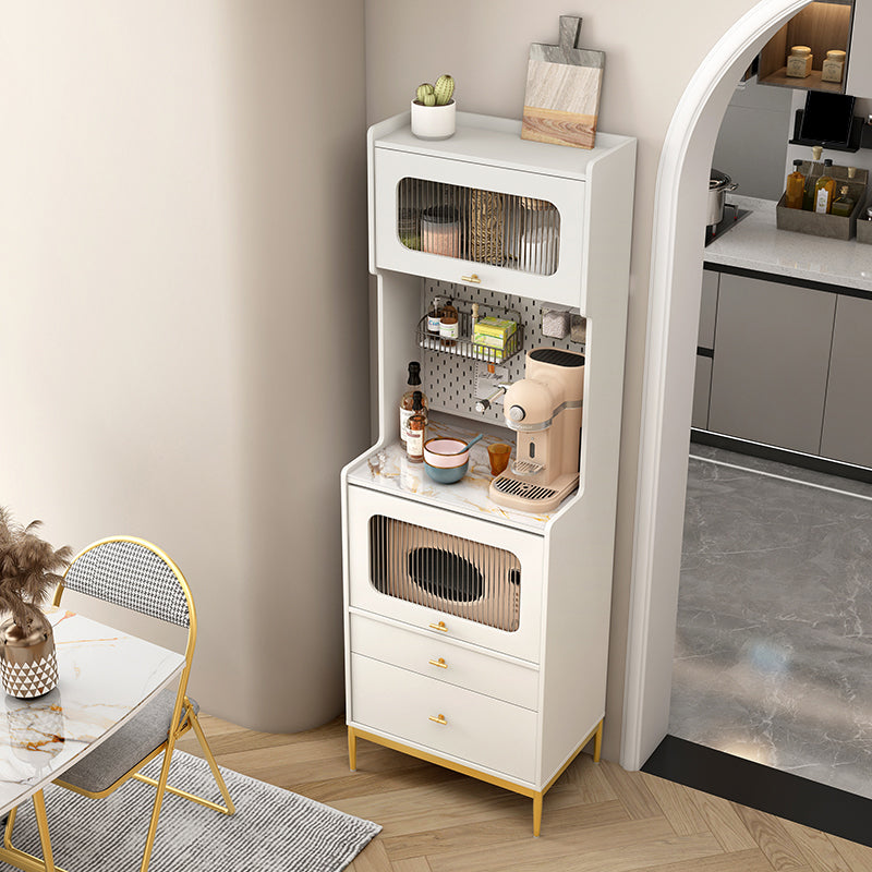 PARA DEL ARRIBA DE MADERA DE MADERA DE MADERA DE Buffet de almacenamiento abierto de estilo glamor