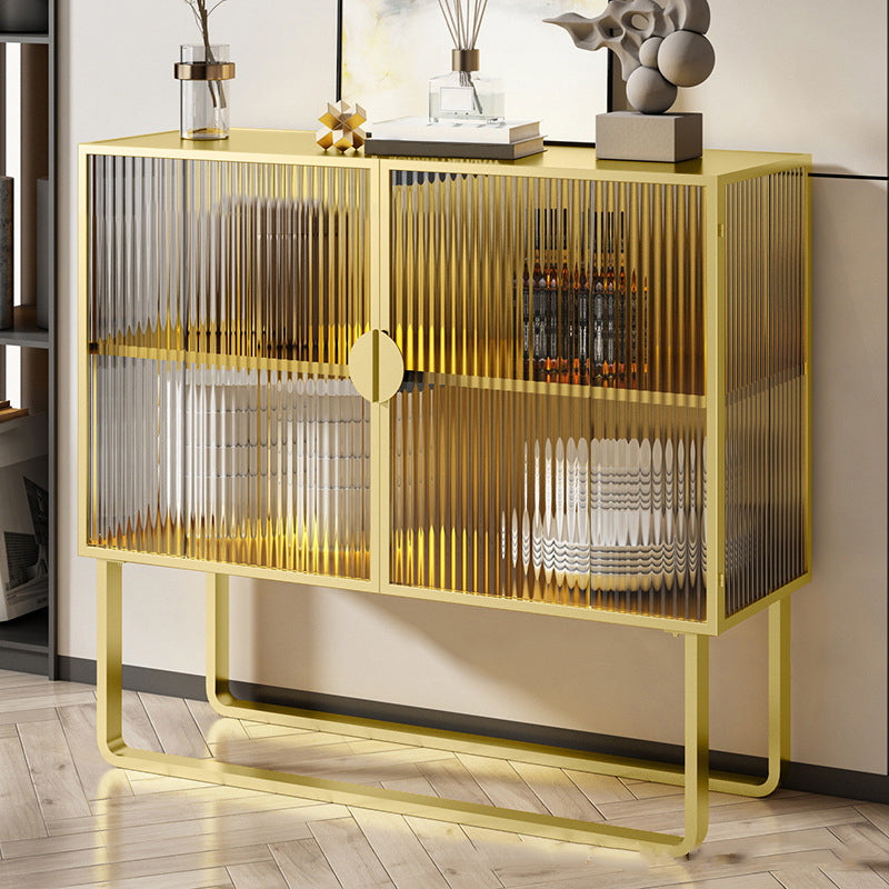 Curio Curio Curio Cabinet in metallo Porte in vetro armadio con 2 porte per soggiorno