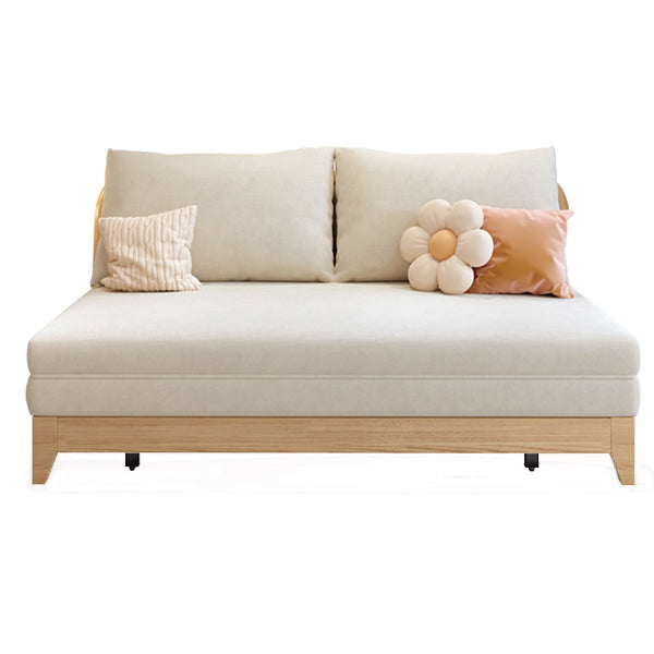 37,4 "divano futon largo con beige contemporaneo in legno pieghevole imbottibile